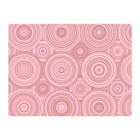 Pink Retro Texture With Circles, Retro Circles Background, Two Sides Premium Plush Fleece Blanket (Mini) from ArtsNow.com 35 x27  Blanket Back