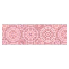 Pink Retro Texture With Circles, Retro Circles Background, Toiletries Pouch from ArtsNow.com Hand Strap