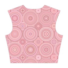 Pink Retro Texture With Circles, Retro Circles Background, Cotton Crop Top from ArtsNow.com Back