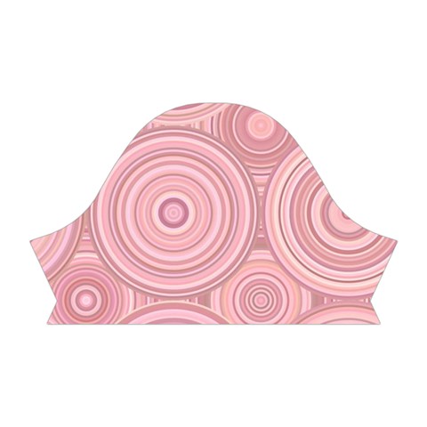 Pink Retro Texture With Circles, Retro Circles Background, Short Sleeve V Left Sleeve