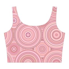 Pink Retro Texture With Circles, Retro Circles Background, Midi Sleeveless Dress from ArtsNow.com Top Back