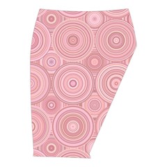 Pink Retro Texture With Circles, Retro Circles Background, Midi Wrap Pencil Skirt from ArtsNow.com  Front Right 