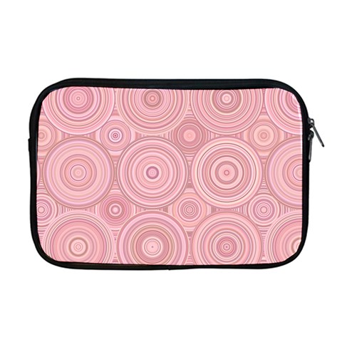 Pink Retro Texture With Circles, Retro Circles Background, Apple MacBook Pro 17  Zipper Case from ArtsNow.com Front