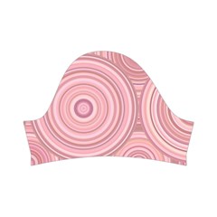 Pink Retro Texture With Circles, Retro Circles Background, Kids  Short Sleeve Velvet Dress from ArtsNow.com Left Sleeve