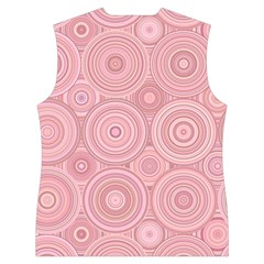 Pink Retro Texture With Circles, Retro Circles Background, Women s Button Up Vest from ArtsNow.com Back