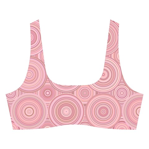 Pink Retro Texture With Circles, Retro Circles Background, Cross Back Hipster Bikini Set from ArtsNow.com Front