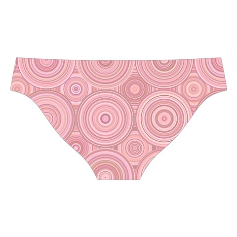 Pink Retro Texture With Circles, Retro Circles Background, Cross Back Hipster Bikini Set from ArtsNow.com Back Under