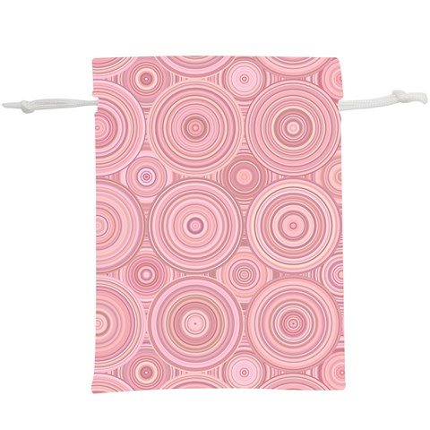 Pink Retro Texture With Circles, Retro Circles Background, Lightweight Drawstring Pouch (XL) from ArtsNow.com Front