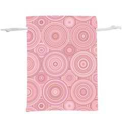 Pink Retro Texture With Circles, Retro Circles Background, Lightweight Drawstring Pouch (XL) from ArtsNow.com Back