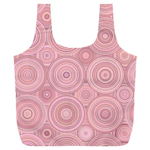 Pink Retro Texture With Circles, Retro Circles Background, Full Print Recycle Bag (XXL) from ArtsNow.com Front