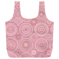 Pink Retro Texture With Circles, Retro Circles Background, Full Print Recycle Bag (XXL) from ArtsNow.com Front