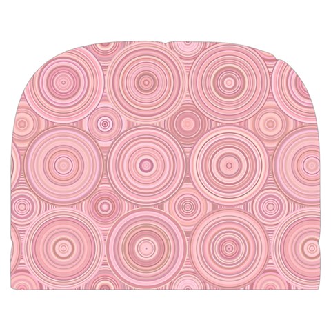 Pink Retro Texture With Circles, Retro Circles Background, Make Up Case (Small) from ArtsNow.com Front