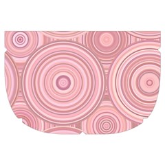 Pink Retro Texture With Circles, Retro Circles Background, Make Up Case (Small) from ArtsNow.com Side Right