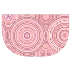 Pink Retro Texture With Circles, Retro Circles Background, Make Up Case (Medium) from ArtsNow.com Side Right