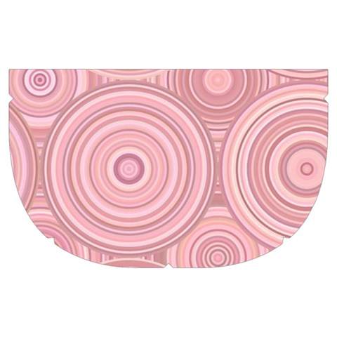 Pink Retro Texture With Circles, Retro Circles Background, Make Up Case (Medium) from ArtsNow.com Side Left