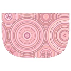 Pink Retro Texture With Circles, Retro Circles Background, Make Up Case (Large) from ArtsNow.com Side Right