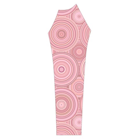 Pink Retro Texture With Circles, Retro Circles Background, Women s Long Sleeve Raglan T Sleeve Left