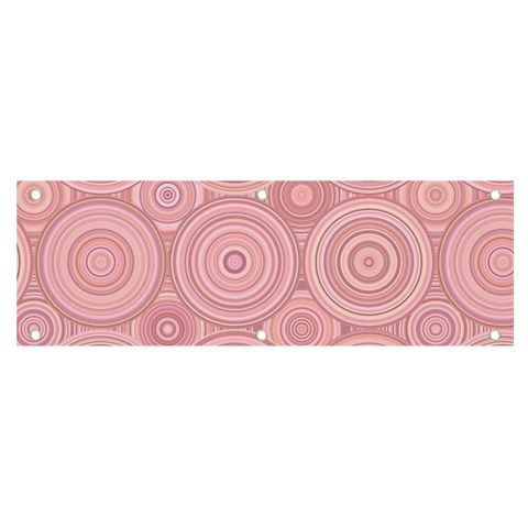 Pink Retro Texture With Circles, Retro Circles Background, Banner and Sign 6  x 2  from ArtsNow.com Front