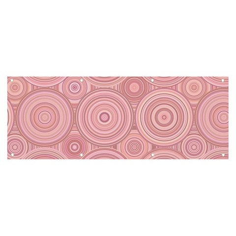 Pink Retro Texture With Circles, Retro Circles Background, Banner and Sign 8  x 3  from ArtsNow.com Front