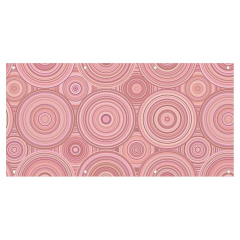 Pink Retro Texture With Circles, Retro Circles Background, Banner and Sign 8  x 4  from ArtsNow.com Front