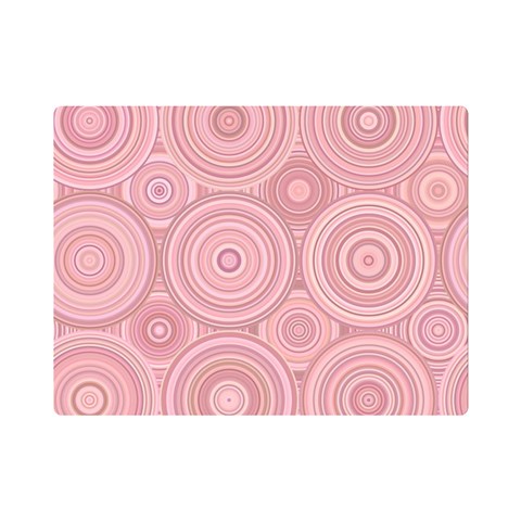 Pink Retro Texture With Circles, Retro Circles Background, Premium Plush Fleece Blanket (Mini) from ArtsNow.com 35 x27  Blanket Front