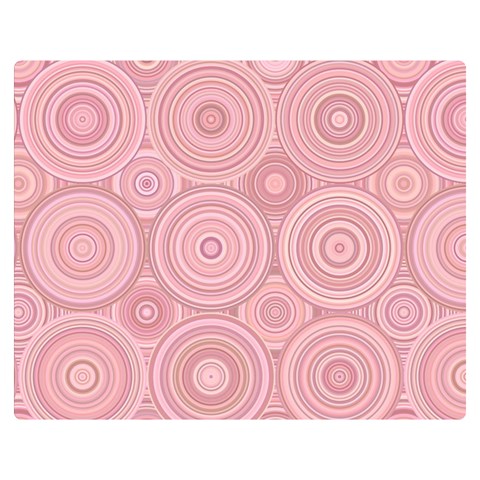 Pink Retro Texture With Circles, Retro Circles Background, Premium Plush Fleece Blanket (Medium) from ArtsNow.com 60 x50  Blanket Front