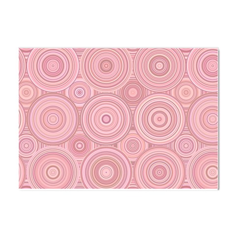 Pink Retro Texture With Circles, Retro Circles Background, Crystal Sticker (A4) from ArtsNow.com Front