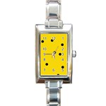 Punch Hole, Black Hole Rectangle Italian Charm Watch