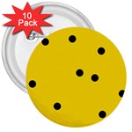 Punch Hole, Black Hole 3  Buttons (10 pack) 