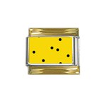 Punch Hole, Black Hole Gold Trim Italian Charm (9mm)