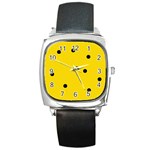 Punch Hole, Black Hole Square Metal Watch