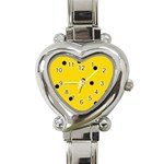 Punch Hole, Black Hole Heart Italian Charm Watch