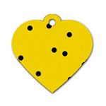 Punch Hole, Black Hole Dog Tag Heart (One Side)