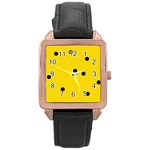 Punch Hole, Black Hole Rose Gold Leather Watch 