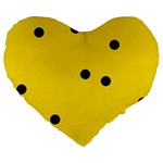 Punch Hole, Black Hole Large 19  Premium Flano Heart Shape Cushions