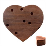 Punch Hole, Black Hole Heart Wood Jewelry Box