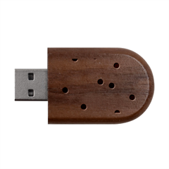 Punch Hole, Black Hole Wood Oval USB Flash Drive from ArtsNow.com USB