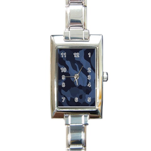 Purple Camo Rectangle Italian Charm Watch from ArtsNow.com Front