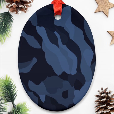 Purple Camo Ornament (Oval) from ArtsNow.com Front