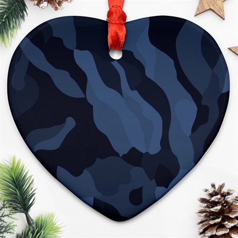 Purple Camo Ornament (Heart) from ArtsNow.com Front