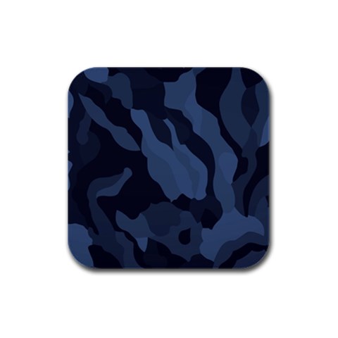 Purple Camo Rubber Square Coaster (4 pack) from ArtsNow.com Front