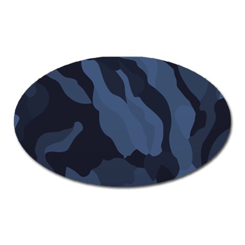 Purple Camo Oval Magnet from ArtsNow.com Front