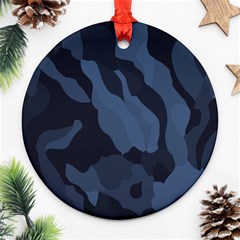 Purple Camo Round Ornament (Two Sides) from ArtsNow.com Front