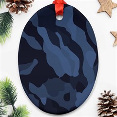 Purple Camo Oval Ornament (Two Sides) from ArtsNow.com Front