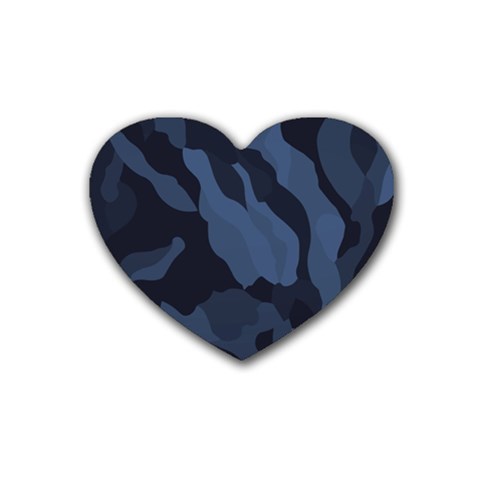 Purple Camo Rubber Heart Coaster (4 pack) from ArtsNow.com Front