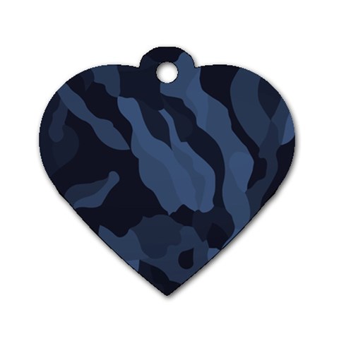 Purple Camo Dog Tag Heart (One Side) from ArtsNow.com Front