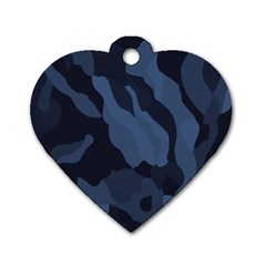 Purple Camo Dog Tag Heart (Two Sides) from ArtsNow.com Front