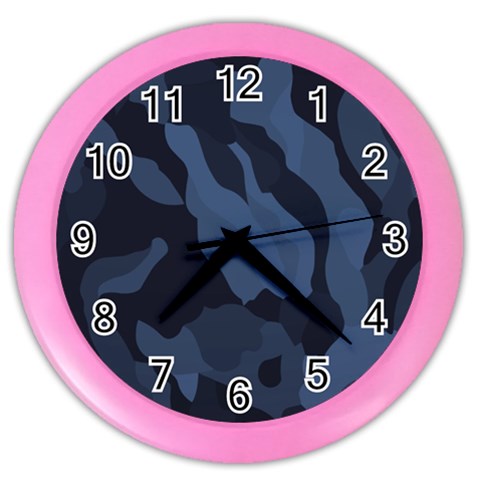 Purple Camo Color Wall Clock from ArtsNow.com Front