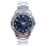 Purple Camo Stainless Steel Analogue Watch