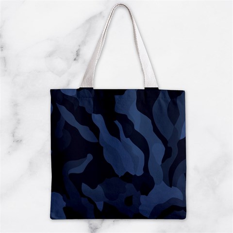 Purple Camo Zipper Grocery Tote Bag from ArtsNow.com Back